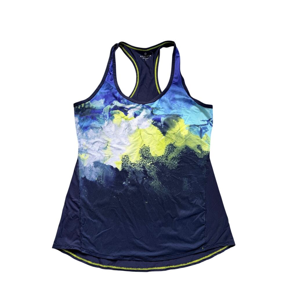 Athleta Abstract Multicolor Racerback Tank Top Small